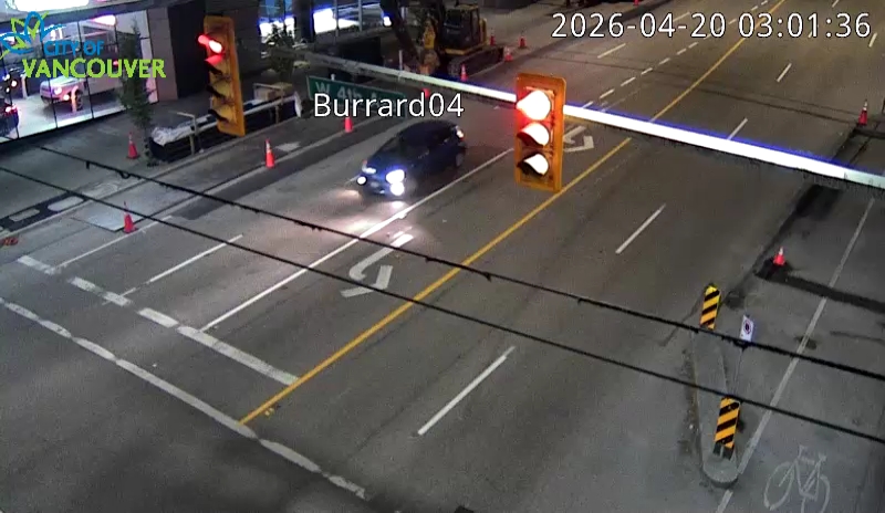 Burrard St & W 4th Ave - East