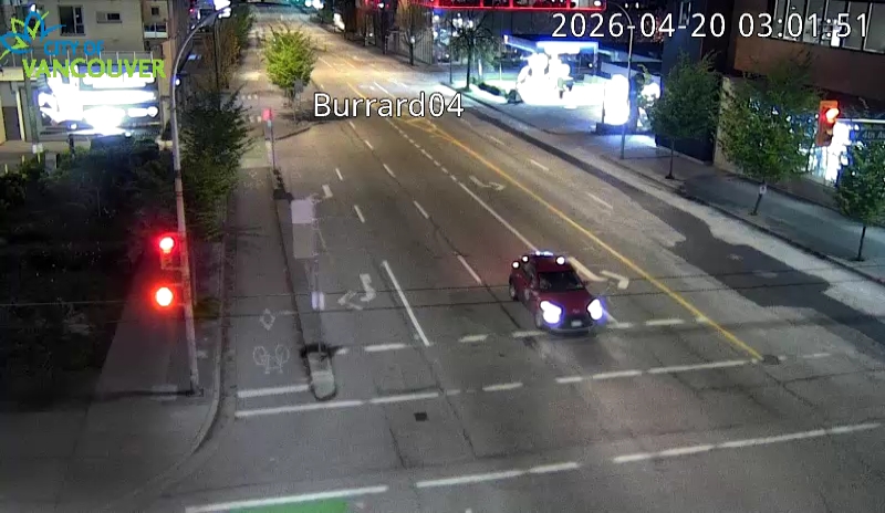 Burrard St & W 4th Ave - North