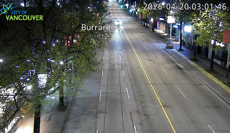 Burrard St & W 4th Ave - West