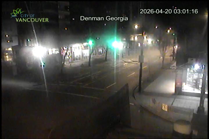 W Georgia St & Denman St - South