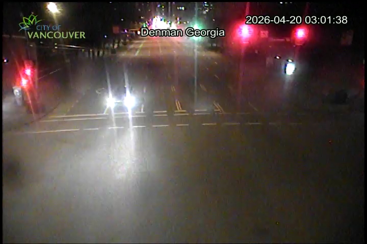 W Georgia St & Denman St - East