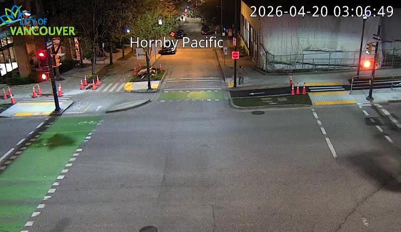 Hornby St and Pacific St - South