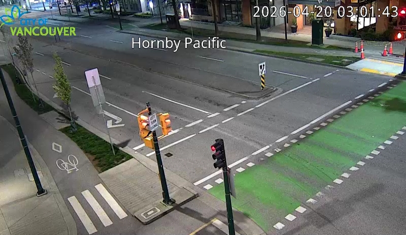 Hornby St and Pacific St - East