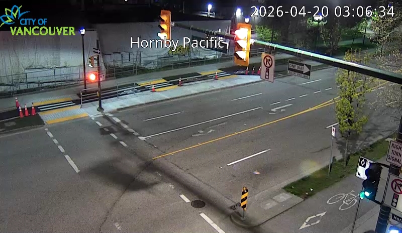 Hornby St and Pacific St - West